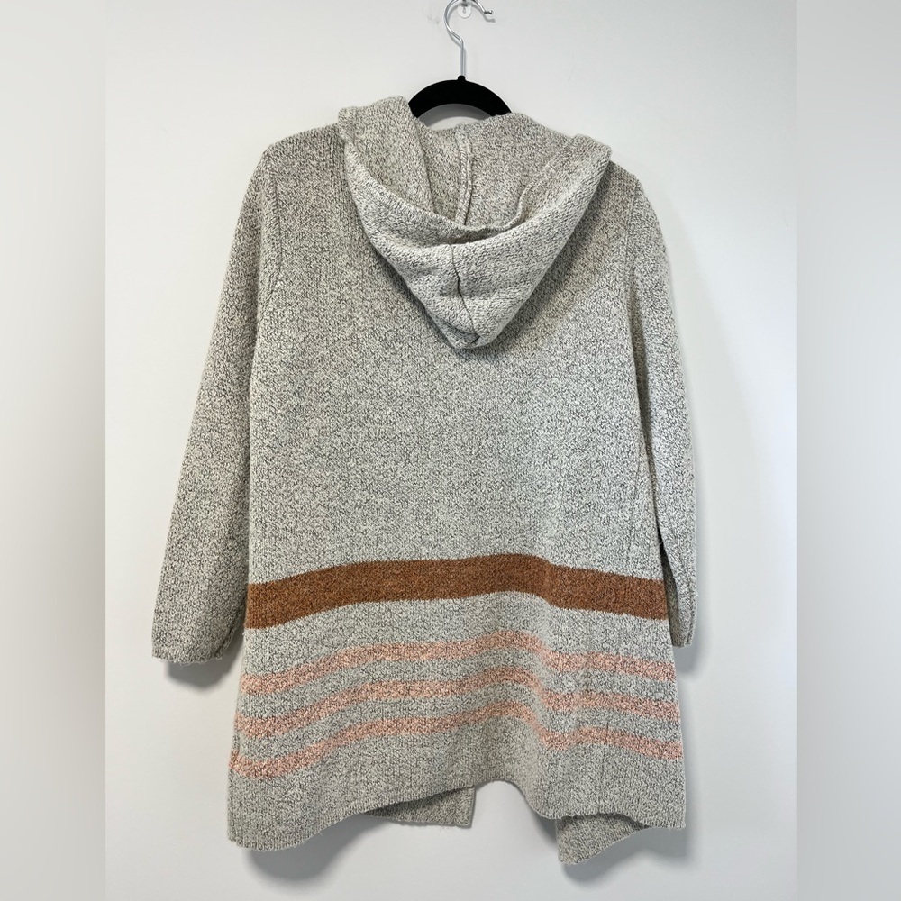 Emory Park Hooded Cardigan with Stripes -oversized - Picture 7 of 7